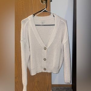 American Eagle Cropped Oversized Button Sweater Cardigan